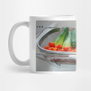 Tomato and Cucumber Harvest in Kitchen Sink Mug